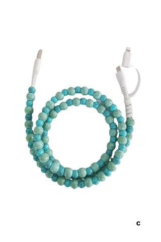 Beaded Duel End Fast Phone Charger Cord-Phone Accessories-Zenana-Motis & Co Boutique, Women's Fashion Boutique in Carthage, Missouri