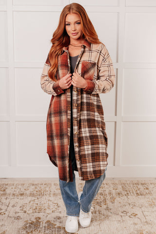 Cabin Fever Flannel Plaid Oversized Shacket-Long Sleeves-Ave Shops-Motis & Co Boutique, Women's Fashion Boutique in Carthage, Missouri