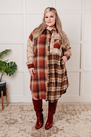 Cabin Fever Flannel Plaid Oversized Shacket-Long Sleeves-Ave Shops-Motis & Co Boutique, Women's Fashion Boutique in Carthage, Missouri