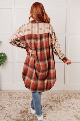 Cabin Fever Flannel Plaid Oversized Shacket-Long Sleeves-Ave Shops-Motis & Co Boutique, Women's Fashion Boutique in Carthage, Missouri