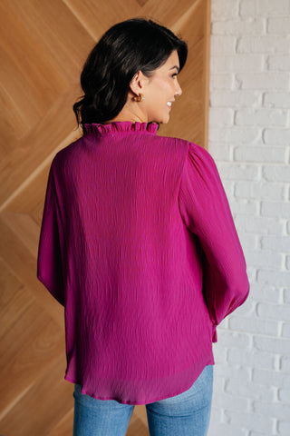 Candid Moment Ruffle Neckline Blouse-Long Sleeves-Ave Shops-Motis & Co Boutique, Women's Fashion Boutique in Carthage, Missouri