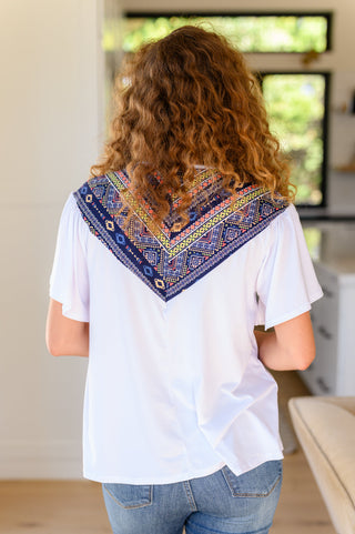 Casually Boho Keyhole Neckline Top-Short Sleeves-Ave-Motis & Co Boutique, Women's Fashion Boutique in Carthage, Missouri