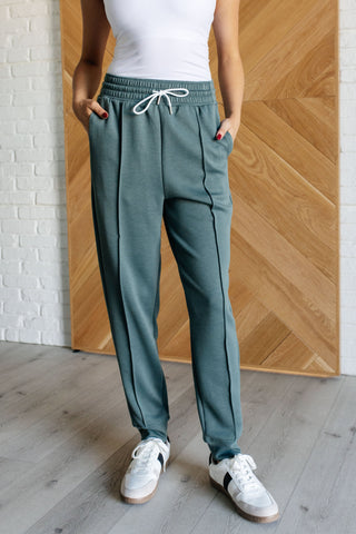 Center Seam Scuba Joggers in Ash Jade-Bottoms-Ave Shops-Motis & Co Boutique, Women's Fashion Boutique in Carthage, Missouri