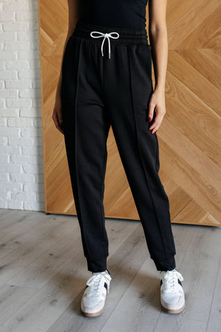 Center Seam Scuba Joggers in Black-Bottoms-Ave Shops-Motis & Co Boutique, Women's Fashion Boutique in Carthage, Missouri