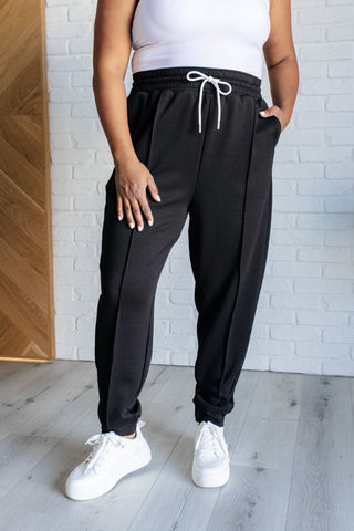 Center Seam Scuba Joggers in Black-Bottoms-Ave Shops-Motis & Co Boutique, Women's Fashion Boutique in Carthage, Missouri