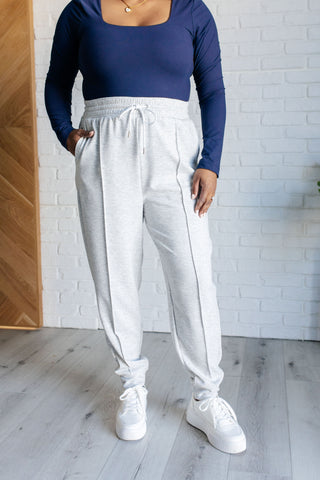 Center Seam Scuba Joggers in Heather Grey-Bottoms-Ave Shops-Motis & Co Boutique, Women's Fashion Boutique in Carthage, Missouri