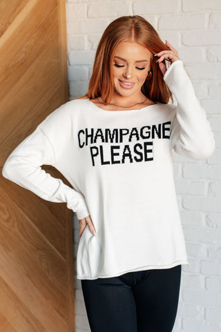 Champagne Please Lightweight Sweater-Tops-Ave Shops-Motis & Co Boutique, Women's Fashion Boutique in Carthage, Missouri