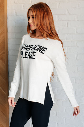 Champagne Please Lightweight Sweater-Tops-Ave Shops-Motis & Co Boutique, Women's Fashion Boutique in Carthage, Missouri