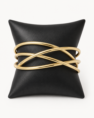 Tulsa Gold Cuff Bracelet-Bracelets-Carol Su-Motis & Co Boutique, Women's Fashion Boutique in Carthage, Missouri