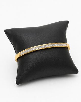 Atlanta Crystal Gold Bangle Bracelet-Bracelets-ChanSutt-Motis & Co Boutique, Women's Fashion Boutique in Carthage, Missouri