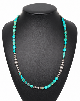 Casper Authentic Turquoise Sterling Pearl Necklace-Necklace-Bijoux-Motis & Co Boutique, Women's Fashion Boutique in Carthage, Missouri