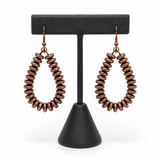 Dodge Copper Saucer Bead Earrings-Earrings-Western Elite-Motis & Co Boutique, Women's Fashion Boutique in Carthage, Missouri