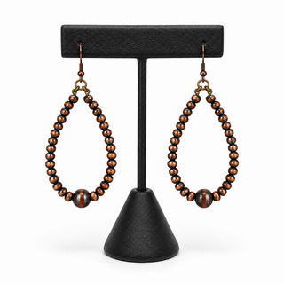 Denver Copper Bead Dangle Earrings-Earrings-Western Elite-Motis & Co Boutique, Women's Fashion Boutique in Carthage, Missouri