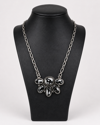 Roan Faux White Buffalo Cluster Necklace-Necklaces-Western Elite-Motis & Co Boutique, Women's Fashion Boutique in Carthage, Missouri