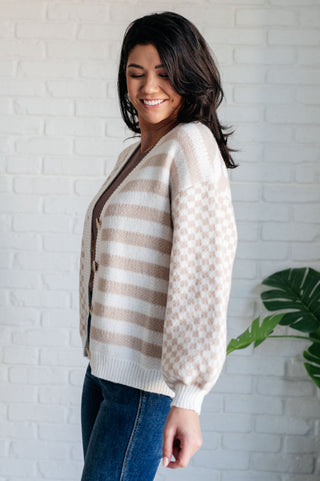 Check That Line Cardigan-Cardigans-Ave Shops-Motis & Co Boutique, Women's Fashion Boutique in Carthage, Missouri