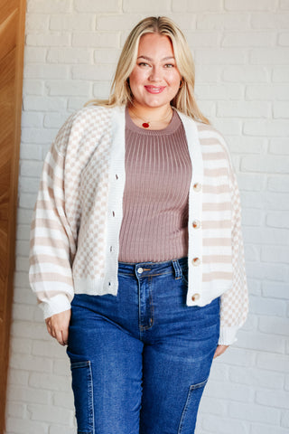 Check That Line Cardigan-Cardigans-Ave Shops-Motis & Co Boutique, Women's Fashion Boutique in Carthage, Missouri