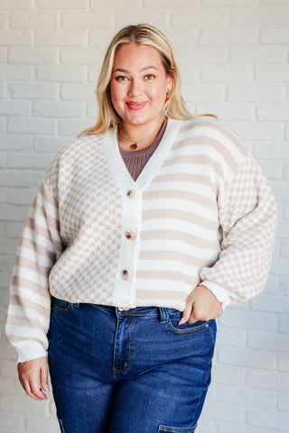 Check That Line Cardigan-Cardigans-Ave Shops-Motis & Co Boutique, Women's Fashion Boutique in Carthage, Missouri