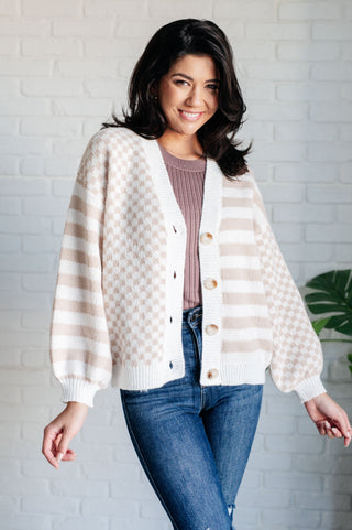 Check That Line Cardigan-Cardigans-Ave Shops-Motis & Co Boutique, Women's Fashion Boutique in Carthage, Missouri