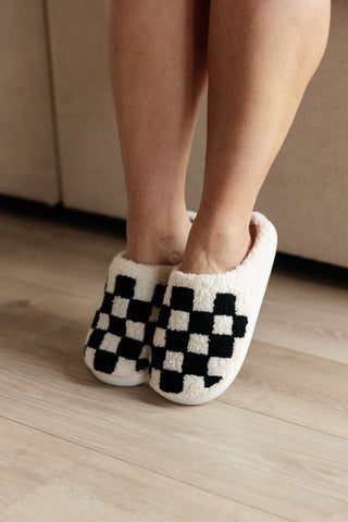 Checked Out Slippers in Black-Slippers-Ave-Motis & Co Boutique, Women's Fashion Boutique in Carthage, Missouri