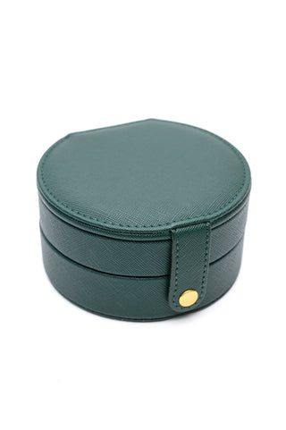 Circular Travel Jewelry Case in Green-Home & Decor-Ave Shops-Motis & Co Boutique, Women's Fashion Boutique in Carthage, Missouri