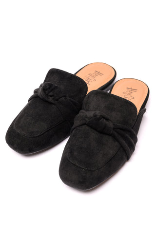 Clingy Mules in Black Faux Suede-Shoes-Ave Shops-Motis & Co Boutique, Women's Fashion Boutique in Carthage, Missouri