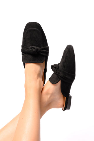 Clingy Mules in Black Faux Suede-Shoes-Ave Shops-Motis & Co Boutique, Women's Fashion Boutique in Carthage, Missouri