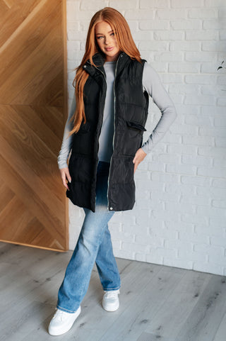 Cold and Calculated Longline Puffer Vest-Vests-Ave Shops-Motis & Co Boutique, Women's Fashion Boutique in Carthage, Missouri