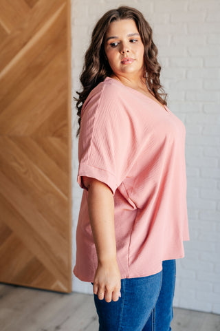 Contrary to Popular Belief V-Neck Blouse-Short Sleeves-Ave-Motis & Co Boutique, Women's Fashion Boutique in Carthage, Missouri