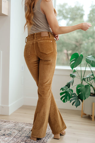 Cordelia Bootcut Corduroy Pants in Camel-Pants-Ave-Motis & Co Boutique, Women's Fashion Boutique in Carthage, Missouri