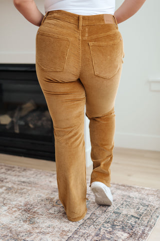 Cordelia Bootcut Corduroy Pants in Camel-Pants-Ave-Motis & Co Boutique, Women's Fashion Boutique in Carthage, Missouri