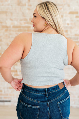 Cream of the Crop Rib Knit Tank Top in Grey-Tanks-Ave-Motis & Co Boutique, Women's Fashion Boutique in Carthage, Missouri