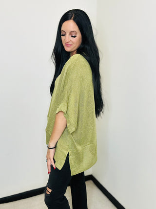Poncho Style Top in Avocado - The Briar-Long Sleeves-Dear Scarlett-Motis & Co Boutique, Women's Fashion Boutique in Carthage, Missouri