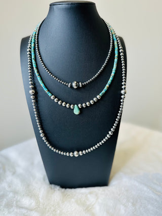 Authentic Graduated Sterling Silver Pearl Necklace | The Rio-Necklaces-Bijoux-Motis & Co Boutique, Women's Fashion Boutique in Carthage, Missouri