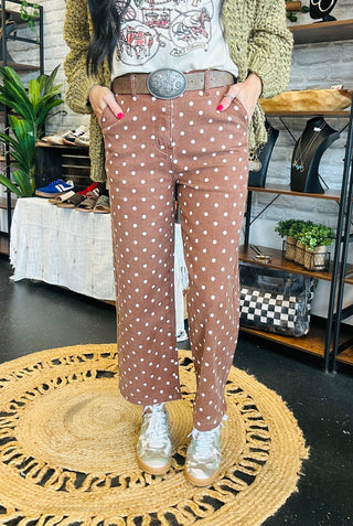 Dawson Cropped Polka Dot Pants-Pants-24th-Motis & Co Boutique, Women's Fashion Boutique in Carthage, Missouri