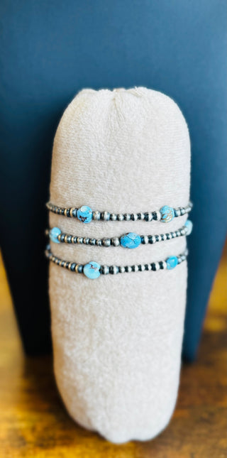 Golden Hills Turquoise Pearl Bracelets-Bracelets-Touch of Gallop-Motis & Co Boutique, Women's Fashion Boutique in Carthage, Missouri