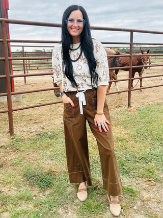 Jonah Wide Leg Brown Pants-Pants-Jodifl-Motis & Co Boutique, Women's Fashion Boutique in Carthage, Missouri