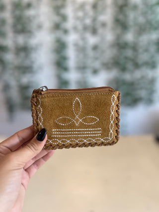 Boot Stitch Coin Purse-Handbags-Western Linen-Motis & Co Boutique, Women's Fashion Boutique in Carthage, Missouri