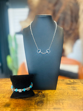 Palomino Horse Bit Necklace-Necklaces-Carol Su-Motis & Co Boutique, Women's Fashion Boutique in Carthage, Missouri