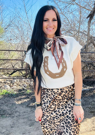 Hadley Horseshoe Sweater Vest-Sweaters-Star Drop-Motis & Co Boutique, Women's Fashion Boutique in Carthage, Missouri