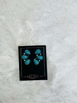 Ramirez Turquoise Cluster Earrings-Earrings-Turquoise Heaven-Motis & Co Boutique, Women's Fashion Boutique in Carthage, Missouri