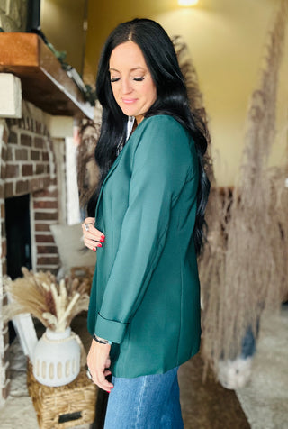 Ruth Classic Open Front Blazer-Blazers-Zenana-Motis & Co Boutique, Women's Fashion Boutique in Carthage, Missouri