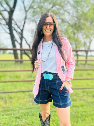 Loretta Denim Trouser Shorts-Shorts-2 Fly-Motis & Co Boutique, Women's Fashion Boutique in Carthage, Missouri