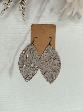 Cowboy Leather Oval Earrings-Earrings-RC-Motis & Co Boutique, Women's Fashion Boutique in Carthage, Missouri