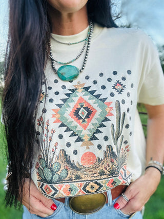 Boho Desert Relaxed Tee-Graphic Tees-sterling kreek-Motis & Co Boutique, Women's Fashion Boutique in Carthage, Missouri