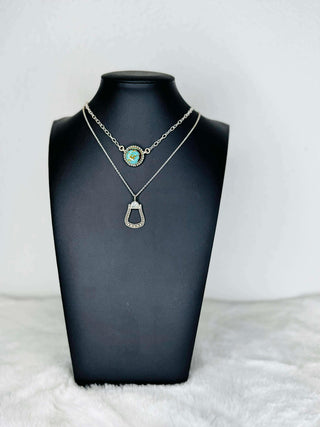 Stirrup Sterling Silver Necklace-Necklaces-Touch of Gallop-Motis & Co Boutique, Women's Fashion Boutique in Carthage, Missouri