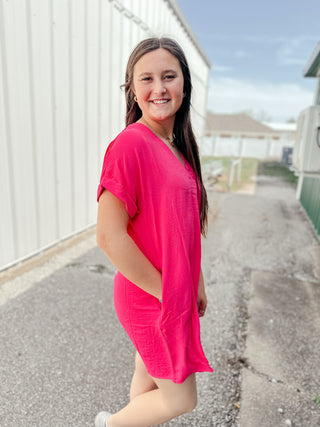 Kris Krinkle Pink Knit Dress-Dresses-staccato-Motis & Co Boutique, Women's Fashion Boutique in Carthage, Missouri