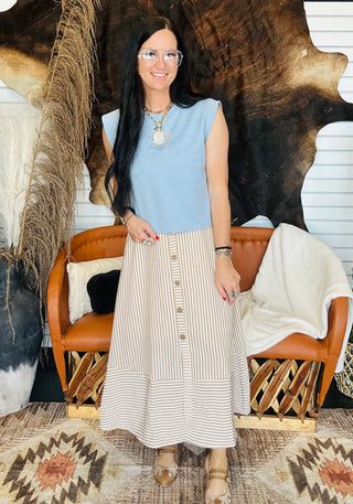 Saddle Stone Blue Boxy Tank-sleeveless-2 Fly-Motis & Co Boutique, Women's Fashion Boutique in Carthage, Missouri