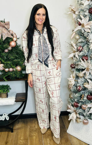 Rudy Double Paisley and Dots Twilly Scarf - Black-Scarf-Western Elite-Motis & Co Boutique, Women's Fashion Boutique in Carthage, Missouri