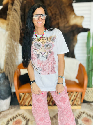 Fran Fancy Cheetah Graphic Tee-Graphic Tees-J Coons-Motis & Co Boutique, Women's Fashion Boutique in Carthage, Missouri