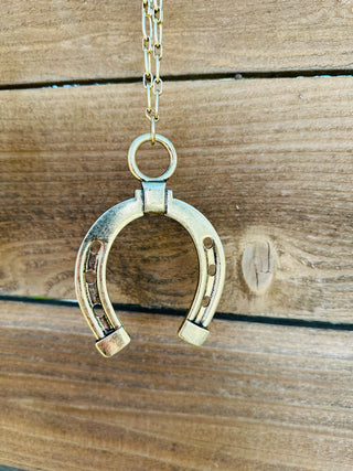 Lucky Horseshoe Necklace-Necklaces-Queen Gypsy-Motis & Co Boutique, Women's Fashion Boutique in Carthage, Missouri